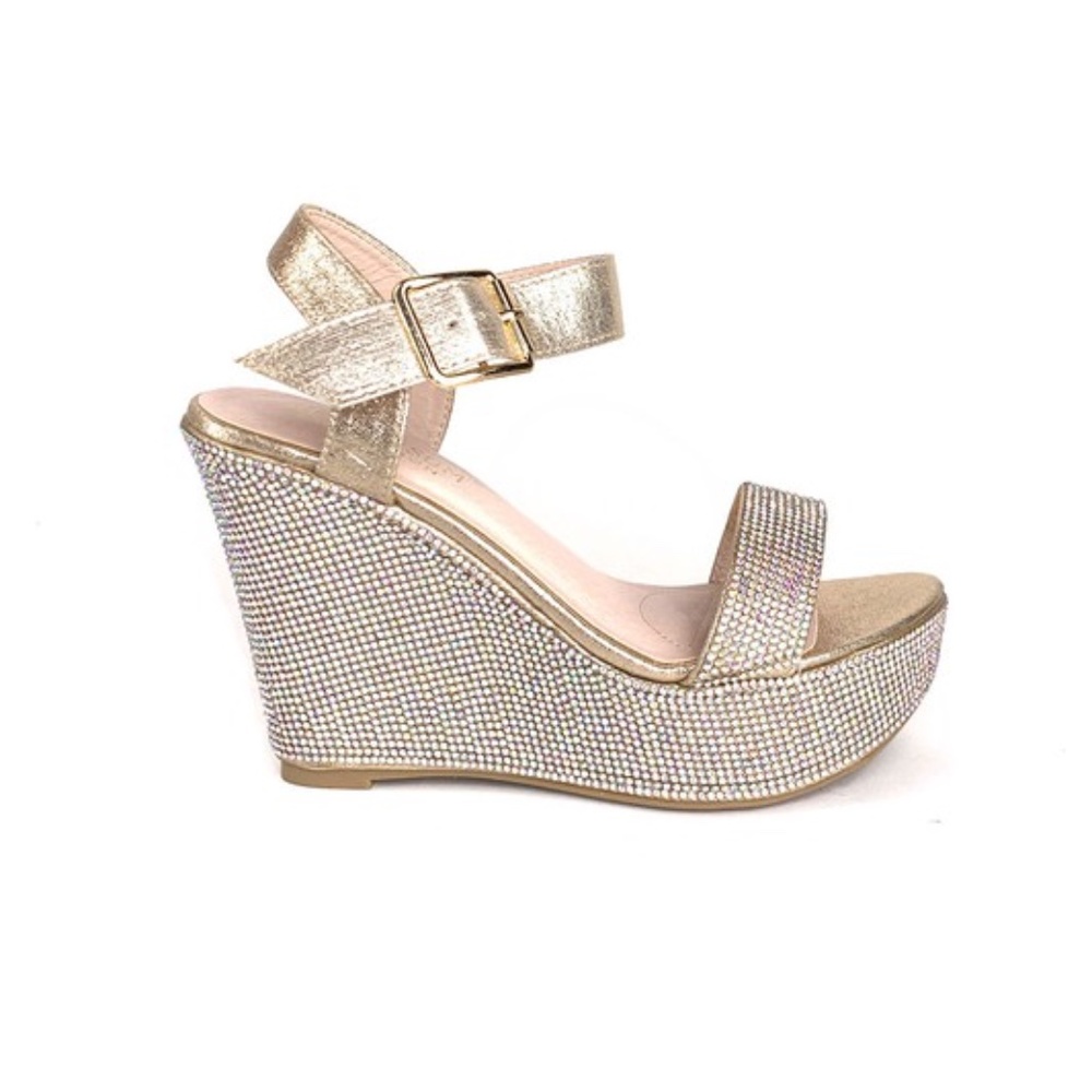 Innocent  Platform Wedge Rhinestone Sandals